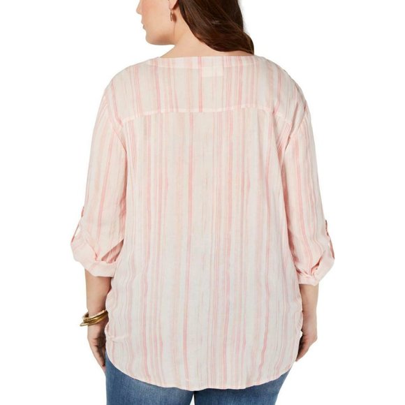 Style & Co. Front Tie Button-Down Blouse Size 3X - Picture 2 of 7